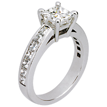 Channel setting wedding rings