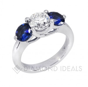 diamond and sapphire engagement ring