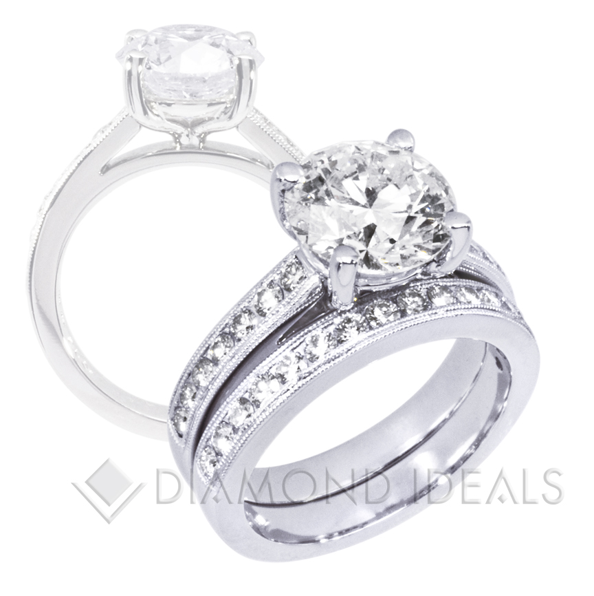 Channel setting wedding rings